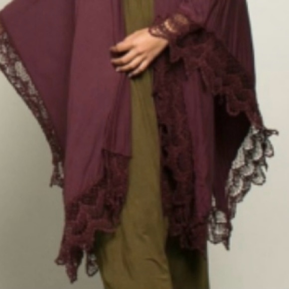Women’s POL Burgundy Washed Shawl Cardigan NEW - Picture 3 of 6